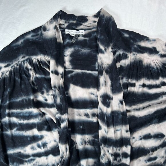 Young Fabulous Broke Set Carmen Tie Front Top Aiko Wide Leg Pants XS Blue TieDye - Picture 6 of 16